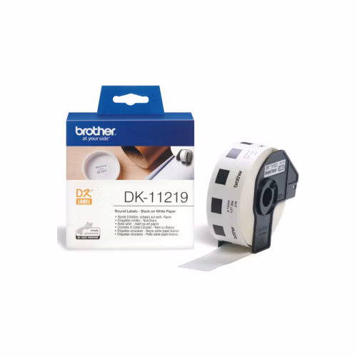 BROTHER papírové štítky DK-11219/ QL/ kulaté/ 1200ks/ průměr 12mm