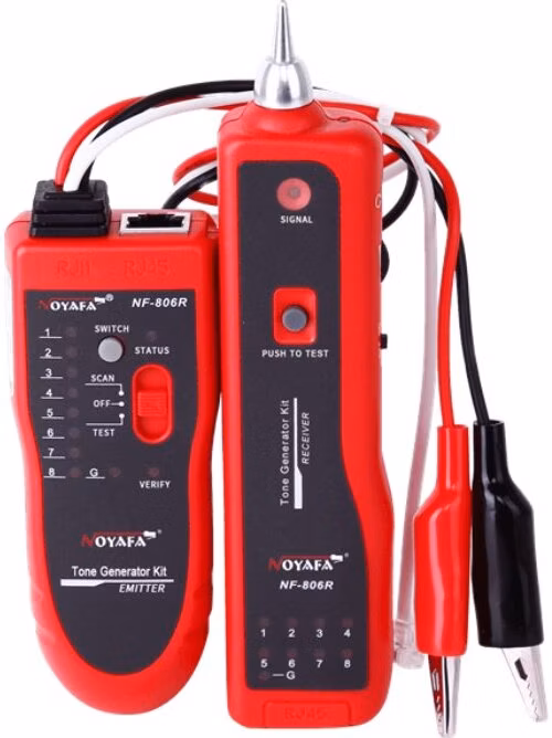 W-Star Tester sieťových káblov WSNF806R, RJ45, RJ11, vyhľadávacia sonda