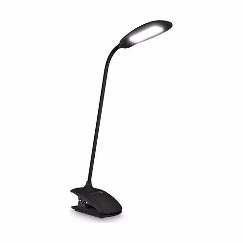 CONNECT IT CLIP stolní Led lampička s klipem, int. baterie, USB-C, ČERNÁ