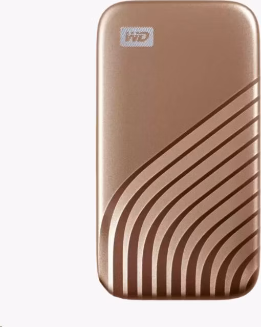SanDisk WD My Passport SSD externý 2 TB , USB-C 3.2 , 1050/1000 MB/s R/W PC a Mac , zlatá