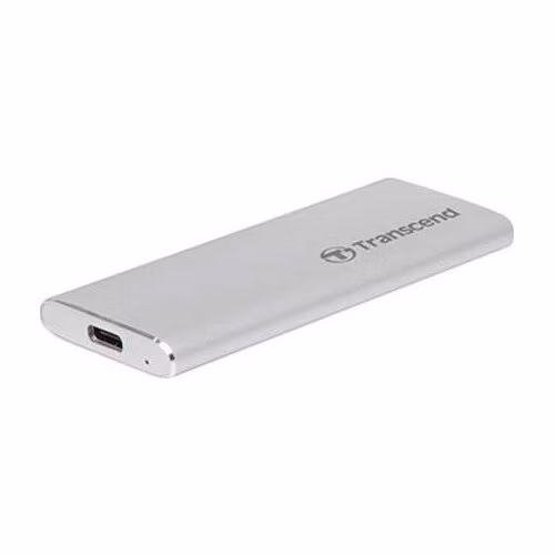 Transcend SSD 500GB ESD260C USB 3.1 Gen 2 - Silver Aluminium