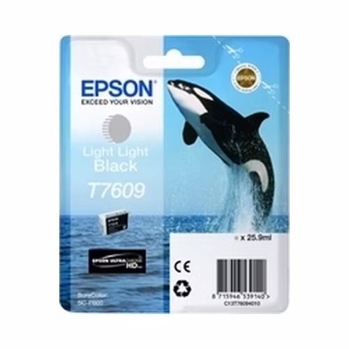 Čierny atrament EPSON ULTRACHROME HD "Scythe" - Light Light Black - T7609 (25,9 ml)