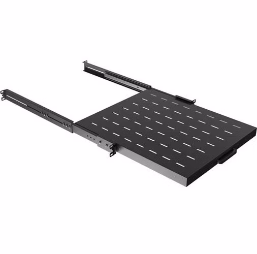 LANBERG POSUVNÁ POLICA PRE 19" RACKOVÉ SKRINE 500MM ČIERNA (1U/445X500MM, NOSNOSŤ DO 35KG, 4-P