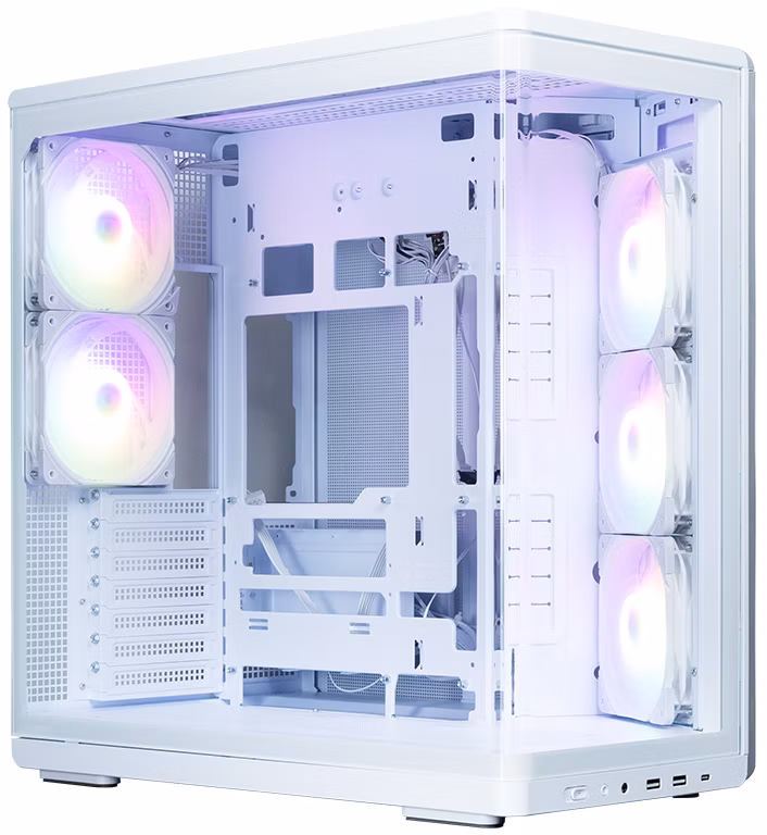 Zalman skříň P60 / ATX / 5x120mm ARGB fan / 2xUSB 3.0 / USB-C / panoramatická / bílá