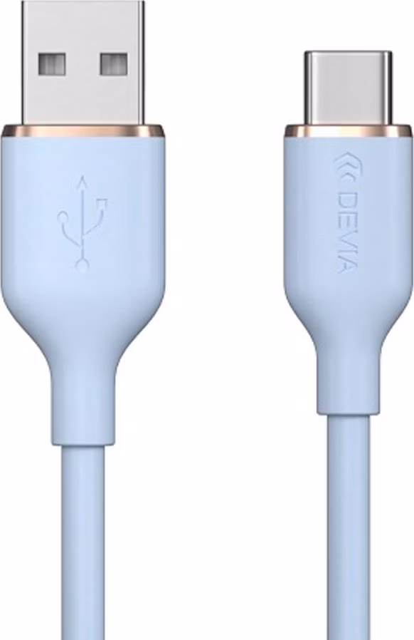 Devia kábel USB-A to USB-C Jelly Series Silicone Cable 1.2m - Blue