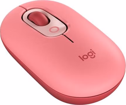 Logitech myš POP - červeno-růžová/optická/ 4 tlačítka/bezdrátová/Bluetooth/4000dpi