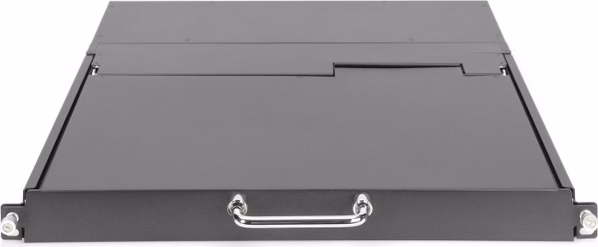 DIGITUS DS-72220-2US 17" Modularizovaná HD LCD TFT KVM konzole, 8 portů VGA KVM, americká klávesnice, černá (RAL 9005)