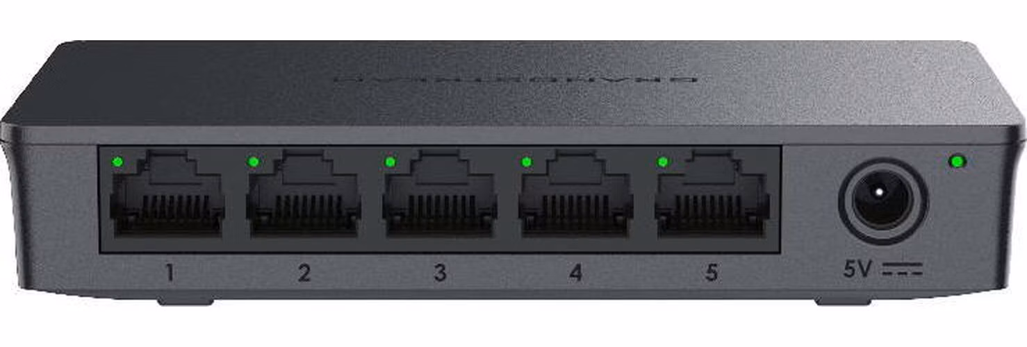 Grandstream GWN7700 Unmanaged Network Switch 5x 1Gbps, QoS, IGMP