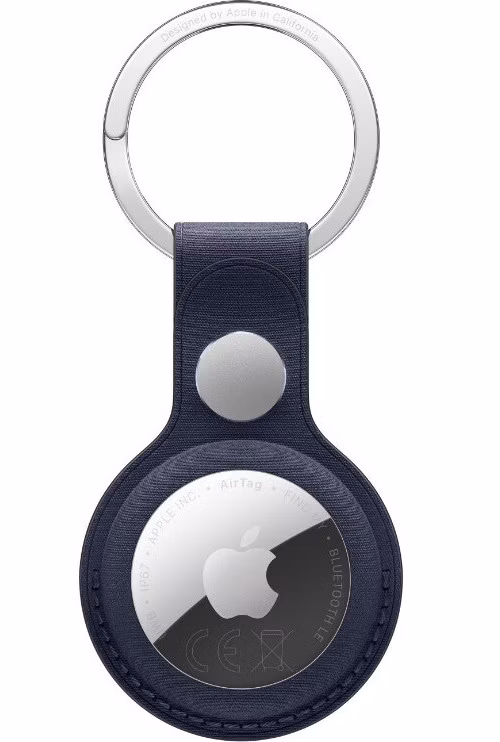 AirTag FineWoven Key Ring - Navy
