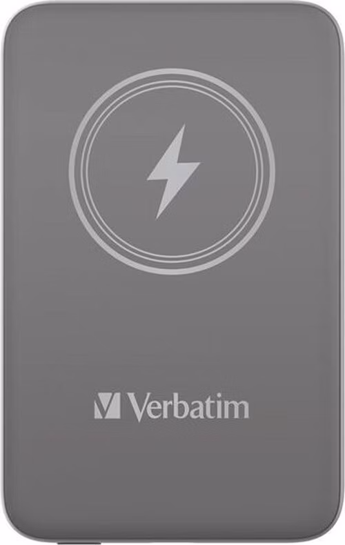 VERBATIM Powerbanka Charge 'n' Go, Magnetická, 10000 mAh, USB-C, Šedá