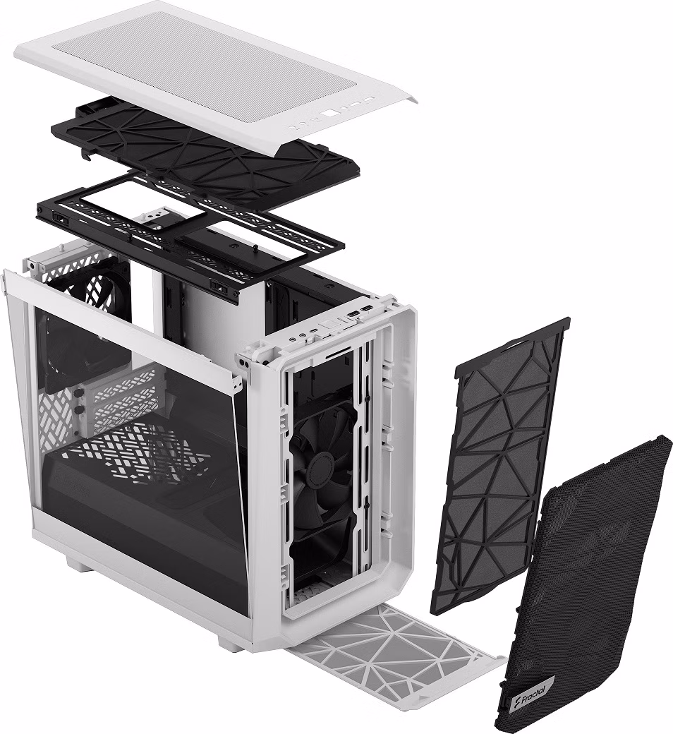 Fractal Design Meshify 2 Nano White TG Clear Tint/Mini ITX/Transpar./Biela