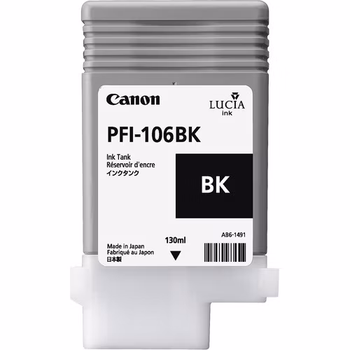 Canon cartridge PFI-106BK iPF-63xx/s, 64xx/s/se / Black / 130 ml