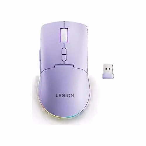Lenovo Legion M220 Wireless RGB Gaming Mouse - herní myš s RGB podsvícením , třemi režimy připojení, ve světle fialové
