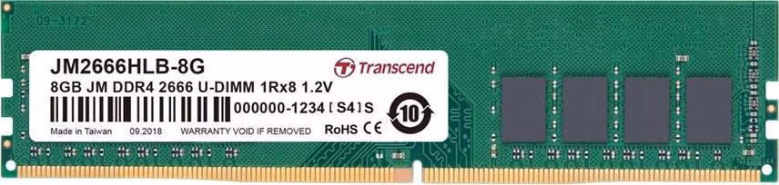 Transcend paměť 8GB DDR4 2666 U-DIMM (JetRam) 1Rx8 CL19