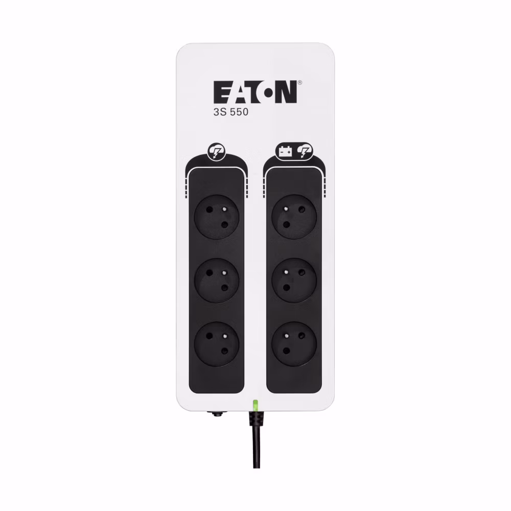 Eaton 3S 550 FR, UPS 550VA / 330W, 6 zásuviek (3 zálohované), USB, slovenské zásuvky