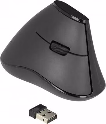Delock Ergonomická vertikální optická 5-tlačítková myš 2,4 GHz bezdrátová - tichá