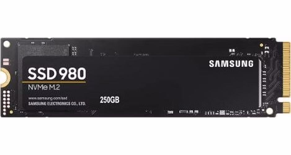Samsung SSD 980 Series 250GB PCIe 3.0 NVMe M.2, r2900MB/s, w1300MB/s