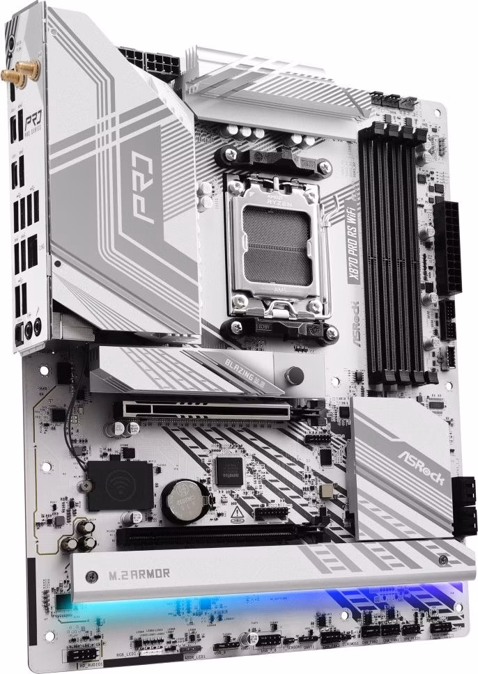 ASRock X870 Pro RS WiFi / AMD X870 / AM5 / 4x DDR5 DIMM / 3x M.2 / HDMI / USB-C / WiFi / ATX