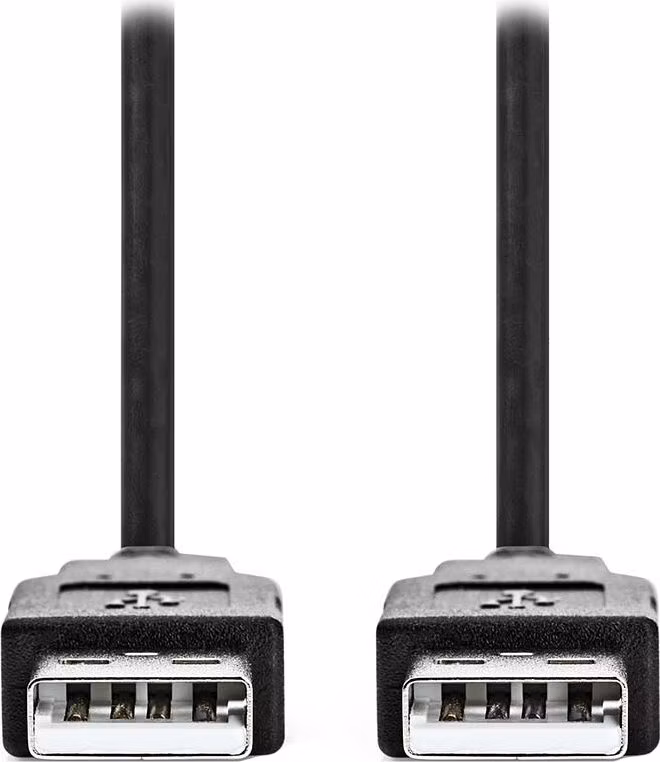 NEDIS kabel USB 2.0/ zástrčka USB-A - zástrčka USB-A/ černý/ bulk/ 3m