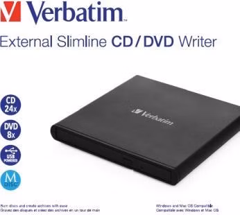 VERBATIM Slimline CD/DVD Writer USB externá mechanika - bez NERO