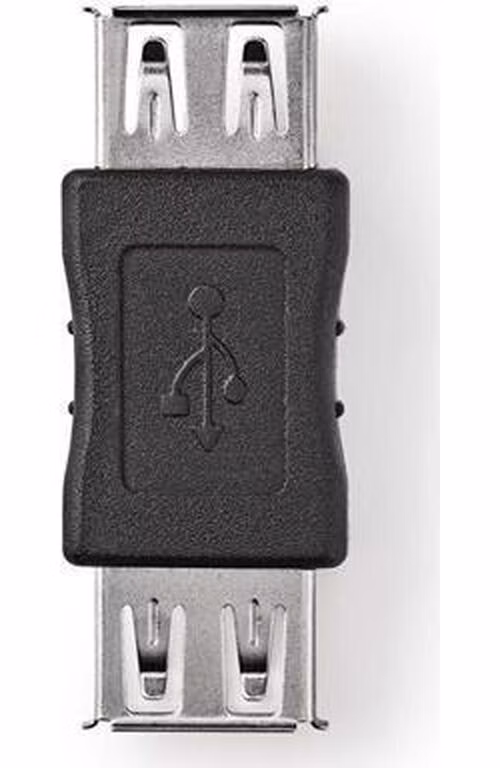 Nedis CCGB60900BK - USB 2.0 Adaptér | A Zásuvka - A Zásuvka | Černá barva