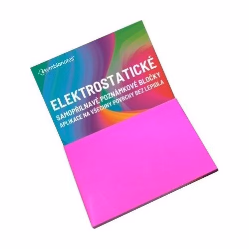 SYMBIO elektrostatické poznámkové bločky Symbionotes/ 70x100 mm/ růžové/ 100 pack