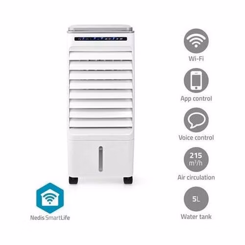 Nedis COOL116CWTW - Mobilní Ochlazovač Vzduchu | 3-Rychlostní | 2215 m3/h| Rotace| Ionizační funkce