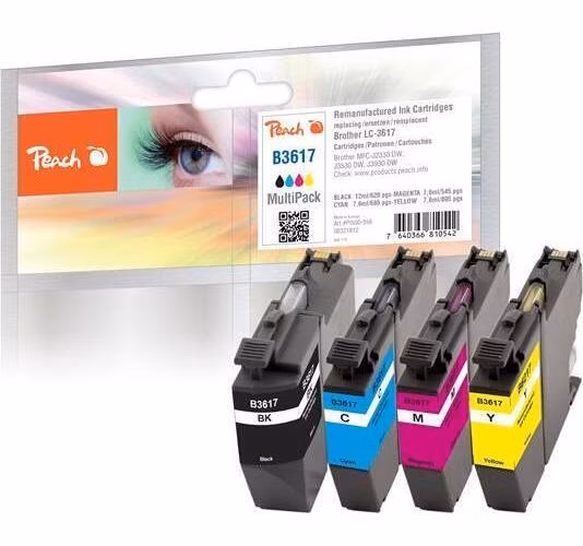 PEACH kompatibilní cartridge Brother LC-3617 MultiPack bk, c, m, y