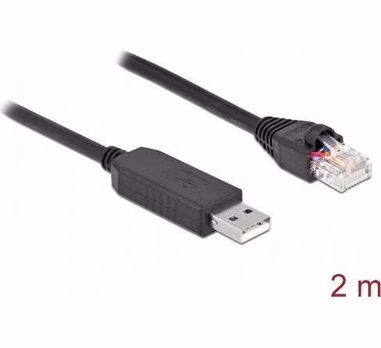 Delock Sériový spojovací kabel s čipovou sadou FTDI, ze zástrčkového konektoru USB 2.0 Typu-A na zástrčkový konektor RS-