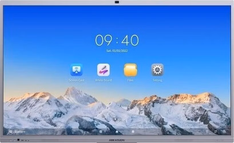 ROZBALENÉ - HIKVISION interaktivní dotykový panel 65", 4K,45points,Android 12 OTA to Android 13,8+128GB,8 MP camera, Goog...