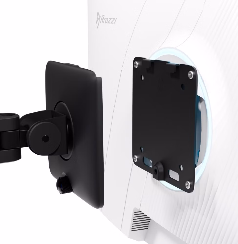 AROZZI ALZARE RGB Black/ stolní držák pro monitory/ RGB/ plynový píst/ kovový/ černý