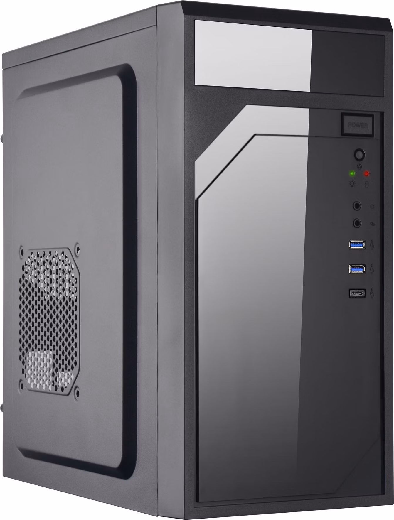 EUROCASE skříň ML M6-590B, Midi Tower, 2x USB 3.0, 2x audio, bez zdroje