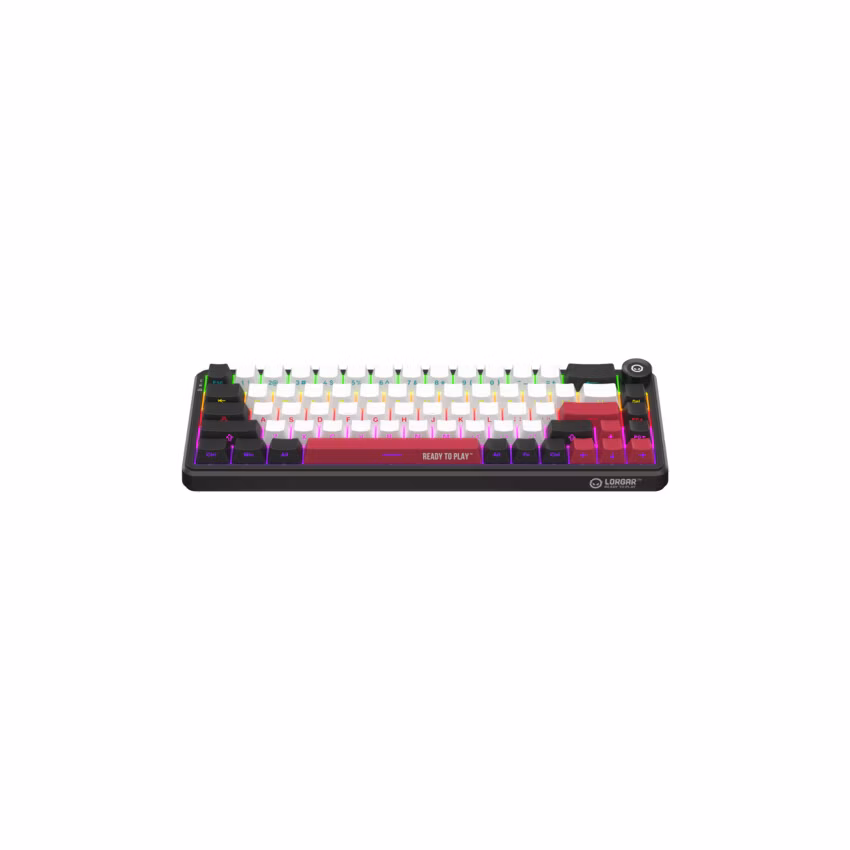 Lorgar KBA41MBK, mechanická herná klávesnica, 66 klávesov, Toxic Purple Switch, Hot-Swap, RGB, USB-C