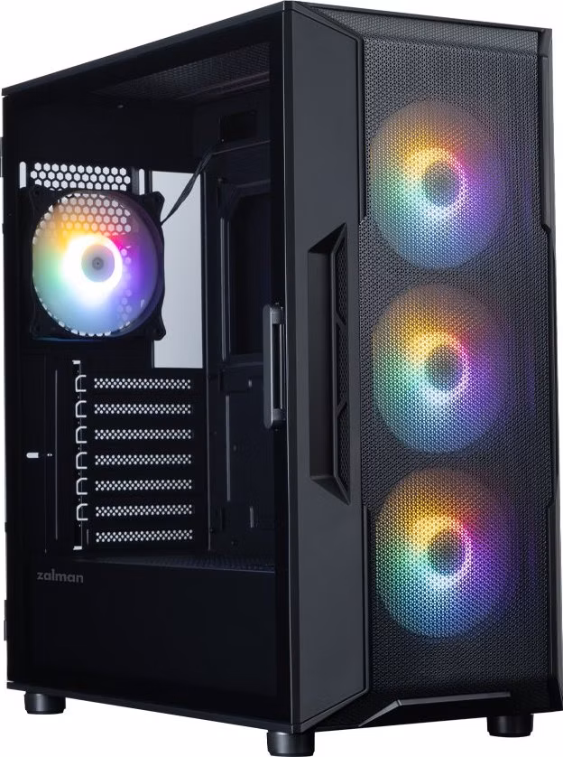 Zalman skříň i3 Neo V2 Black / ATX / 4x 120mm RGB Fan / 2x USB 3.0 / černá