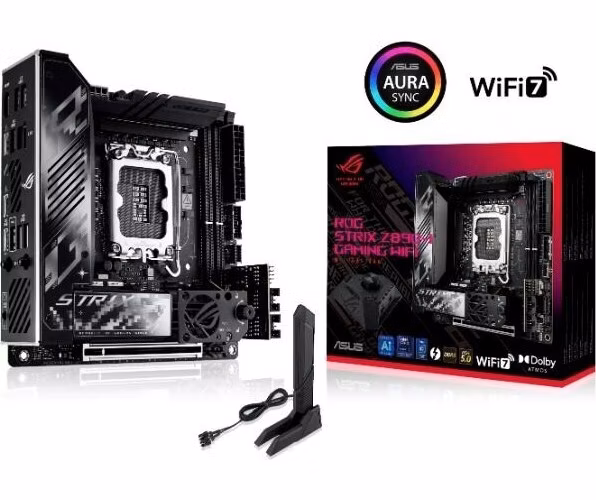 ASUS MB Sc LGA1851 ROG STRIX Z890-I GAMING WIFI, Intel Z890, 2xDDR5, 1xHDMI, 2xThunderbolt, WI-FI, Mini-ITX