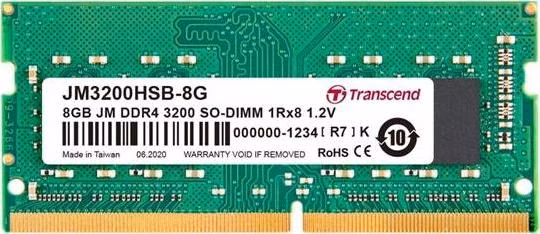 Transcend paměť 8GB (JetRam) SODIMM DDR4 3200 1Rx8 CL22