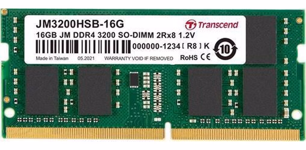 Transcend paměť 16GB (JetRam) SODIMM DDR4 3200 2Rx8 CL22