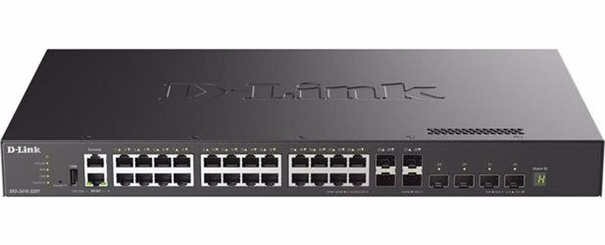 D-Link DXS-3410-32XY/E - 10G L3 Stackable Managed Switches,24*10GBASE-T + 4*10G SFP+ + 4*25G SFP28 Multi-Gigabit