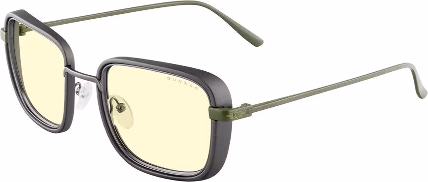 GUNNAR kancelářske/herní brýle FALLOUT VAULT 33 /GUNMETAL-OLIVE / * jantárová skla * BLF 65 * GUNNAR focus