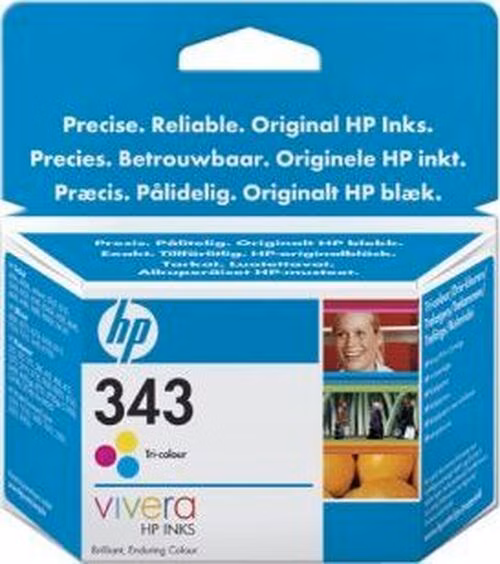 HP No. 343 Tri-colour Inkjet Print Cartridge (7ml)
