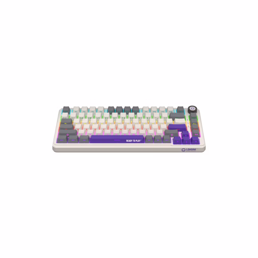 Lorgar KBA4175RT, mechanická herná klávesnica, 82 klávesov, Toxic Purple Switch, Hot-Swap, RGB, USB-C