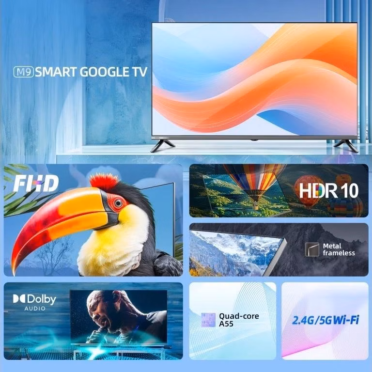CHiQ L40M9E TV 40", Full HD, smart, Google TV, Dolby Audio, dbx-tv, HDR 10 -demo