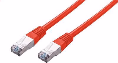 C-TECH Kabel patchcord Cat5e, FTP, červený, 1m