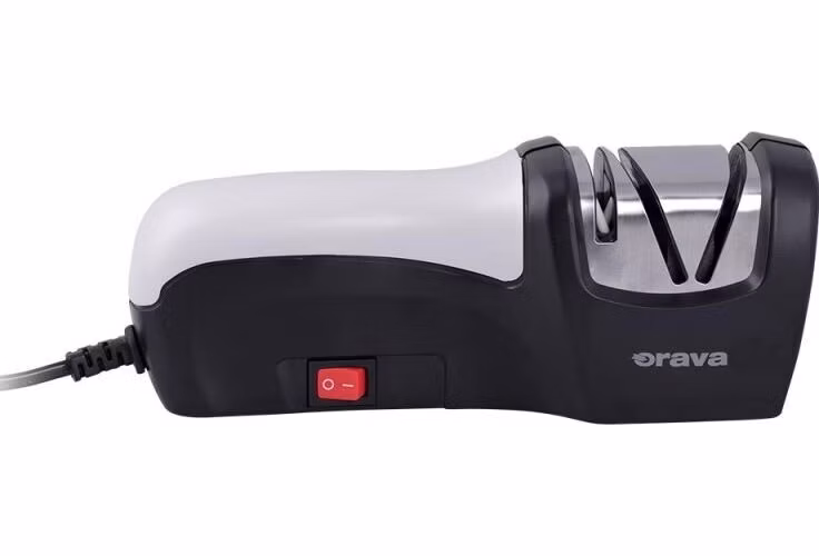 Orava BN-30 brousek nožů, 10 W, 70 dB, dvoustupňový ostřící systém, safírové kotouče / keramické tyče
