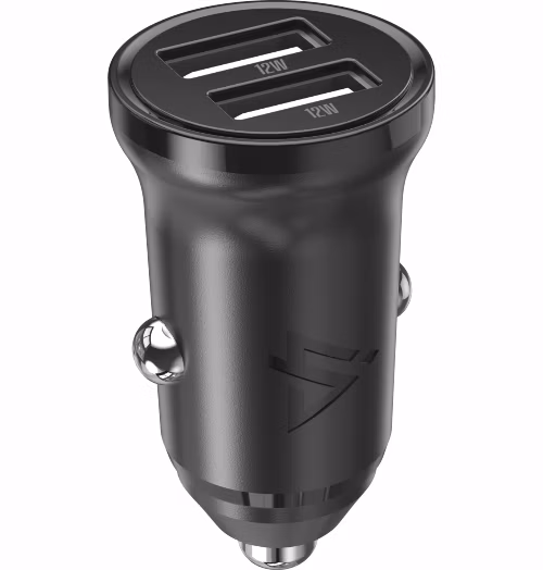 AUTONABÍJAČKA CL-01, 2,4A, 2x USB-A ČIERNA