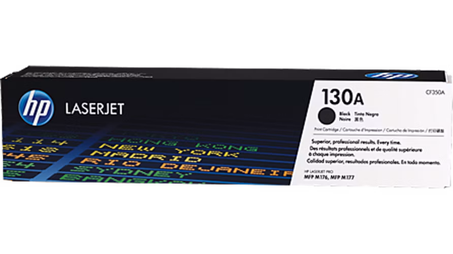 HP 130A Black LJ Toner Cart, CF350A (1,300 pages)