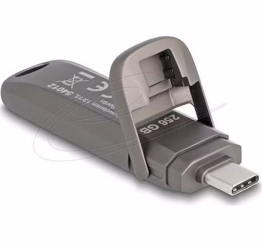 Delock USB 20 Gb/s USB-C Memory Stick 256 GB, Rychlost čtení: 1980 MB/s - Kovové pouzdro