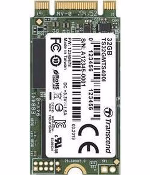 TRANSCEND MTS400I 32GB Industrial SSD disk M.2 2242, SATA III 6Gb/s (MLC), 280MB/s R, 50MB/s W