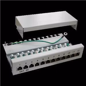 DATACOM Patch box STP 12 port CAT5E DUAL GY  hor.zářez / VL