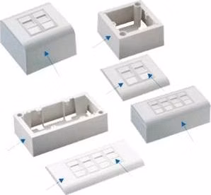 DATACOM STP 2xRJ45 zásuvka Cat5e (pod aj nad omietku)